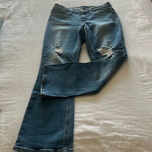 JCrew Demi Boot Crop Distressed Jeans